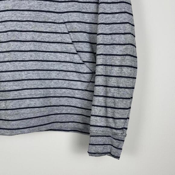 Y2K Oakley Quarter zip Hoodie Men size M Striped Skate 2000s Fleece Relax Gray - Picture 2 of 10